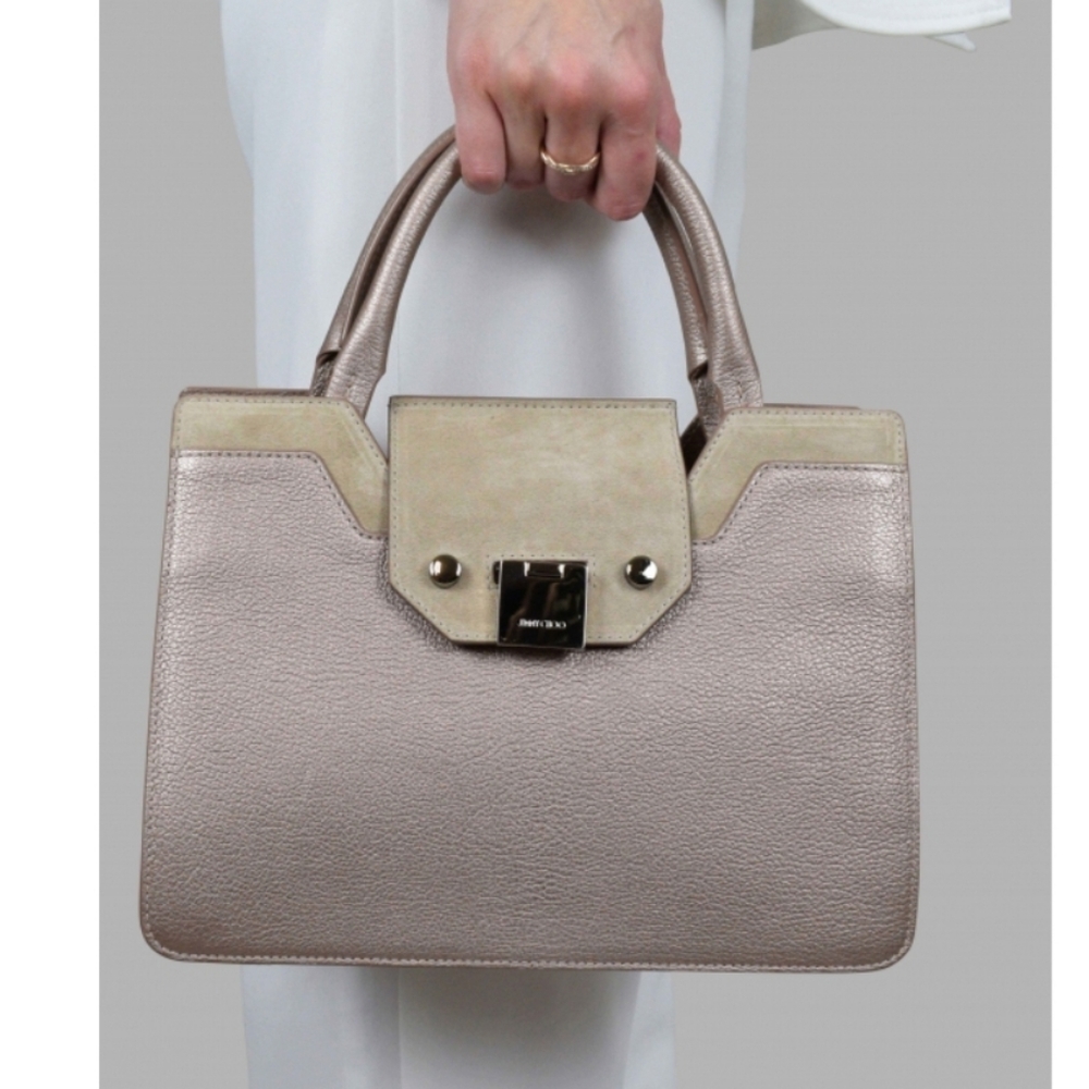 Jimmy Choo Medium Riley cream pebbled leather bag - Picture 6 of 6